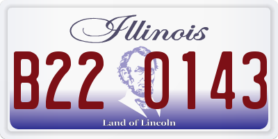 IL license plate B220143