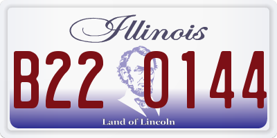 IL license plate B220144