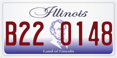 IL license plate B220148