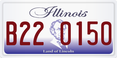 IL license plate B220150