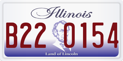 IL license plate B220154