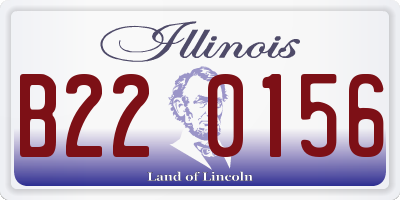 IL license plate B220156