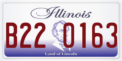IL license plate B220163