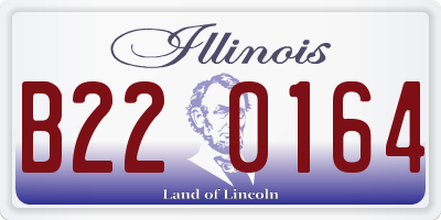 IL license plate B220164