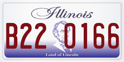 IL license plate B220166
