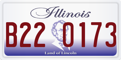 IL license plate B220173