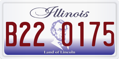 IL license plate B220175