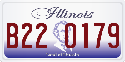 IL license plate B220179