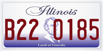 IL license plate B220185