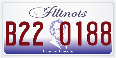 IL license plate B220188