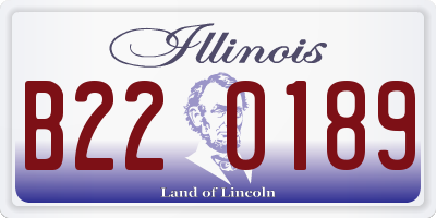 IL license plate B220189