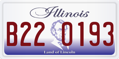 IL license plate B220193