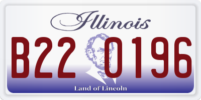 IL license plate B220196