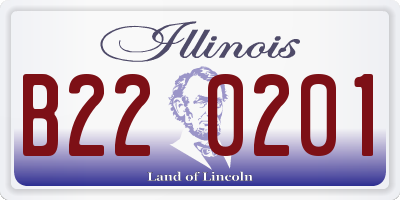 IL license plate B220201