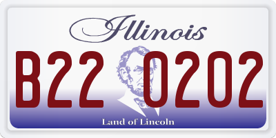 IL license plate B220202