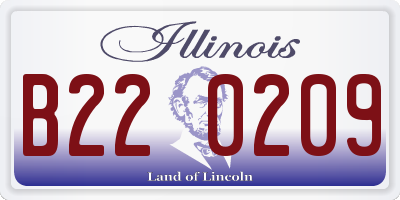 IL license plate B220209