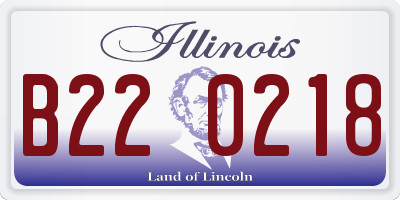 IL license plate B220218