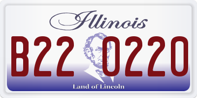 IL license plate B220220