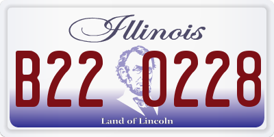 IL license plate B220228