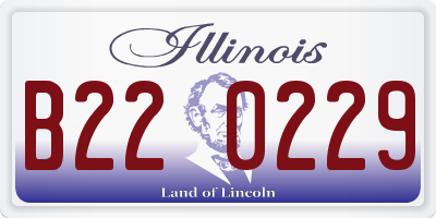 IL license plate B220229