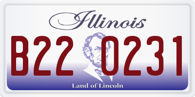 IL license plate B220231