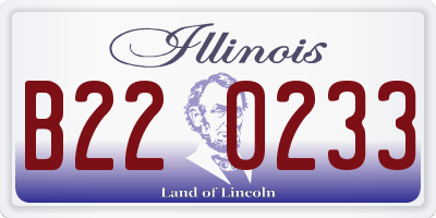 IL license plate B220233
