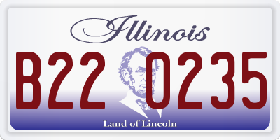 IL license plate B220235