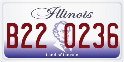 IL license plate B220236