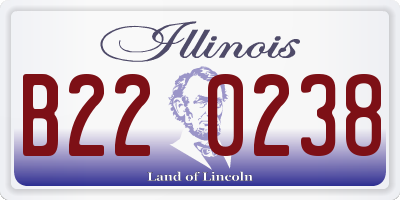 IL license plate B220238