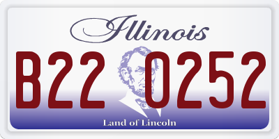 IL license plate B220252
