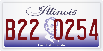 IL license plate B220254