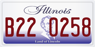 IL license plate B220258