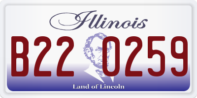 IL license plate B220259