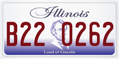 IL license plate B220262