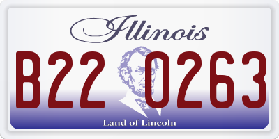 IL license plate B220263