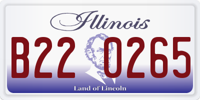 IL license plate B220265