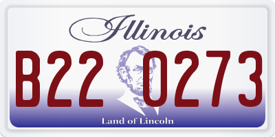IL license plate B220273