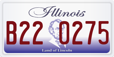 IL license plate B220275