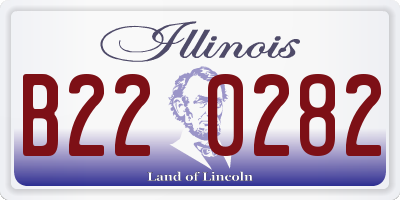 IL license plate B220282