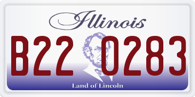 IL license plate B220283
