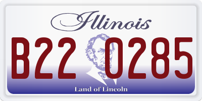 IL license plate B220285