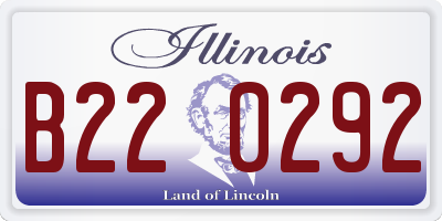 IL license plate B220292