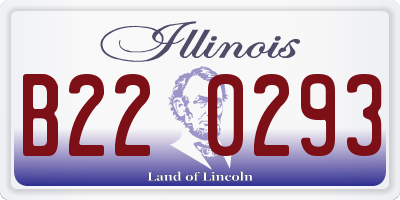 IL license plate B220293