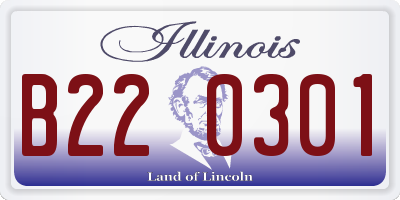 IL license plate B220301