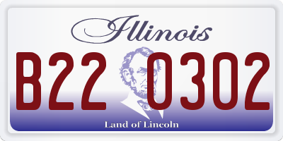 IL license plate B220302
