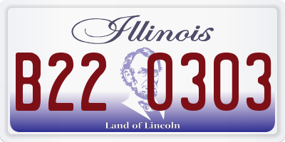 IL license plate B220303
