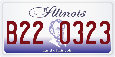 IL license plate B220323