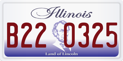 IL license plate B220325
