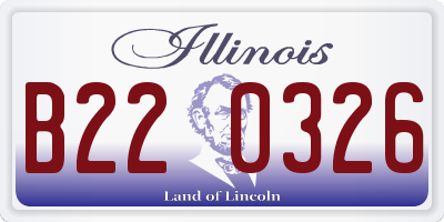 IL license plate B220326