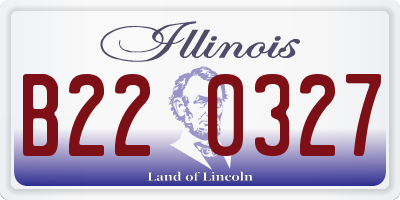 IL license plate B220327